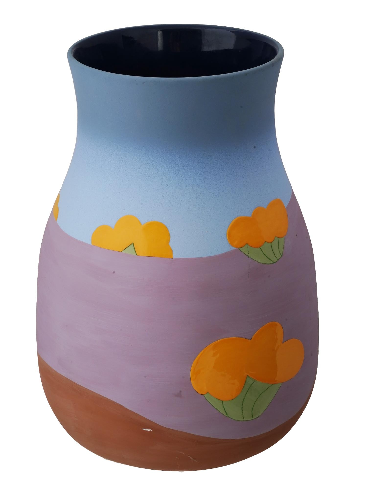 AMERICAN HAND CAST CERAMIC VASE BY R C GORMAN W COA (1 of 11)