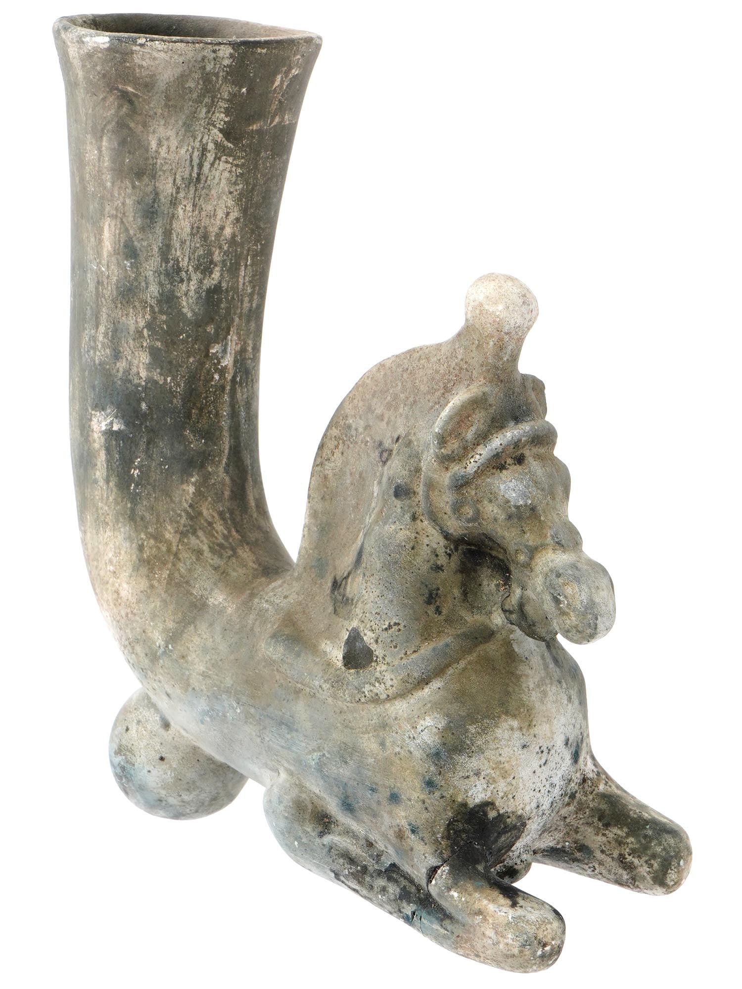 ANCIENT ROMAN PERIOD GRAY TERRACOTTA CUP CONTAINER (1 of 7)