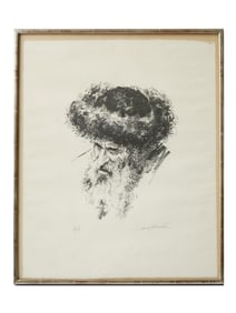 JUDAICA RABBI PORTRAIT LITHOGRAPH BY IRVING WEINSTEIN