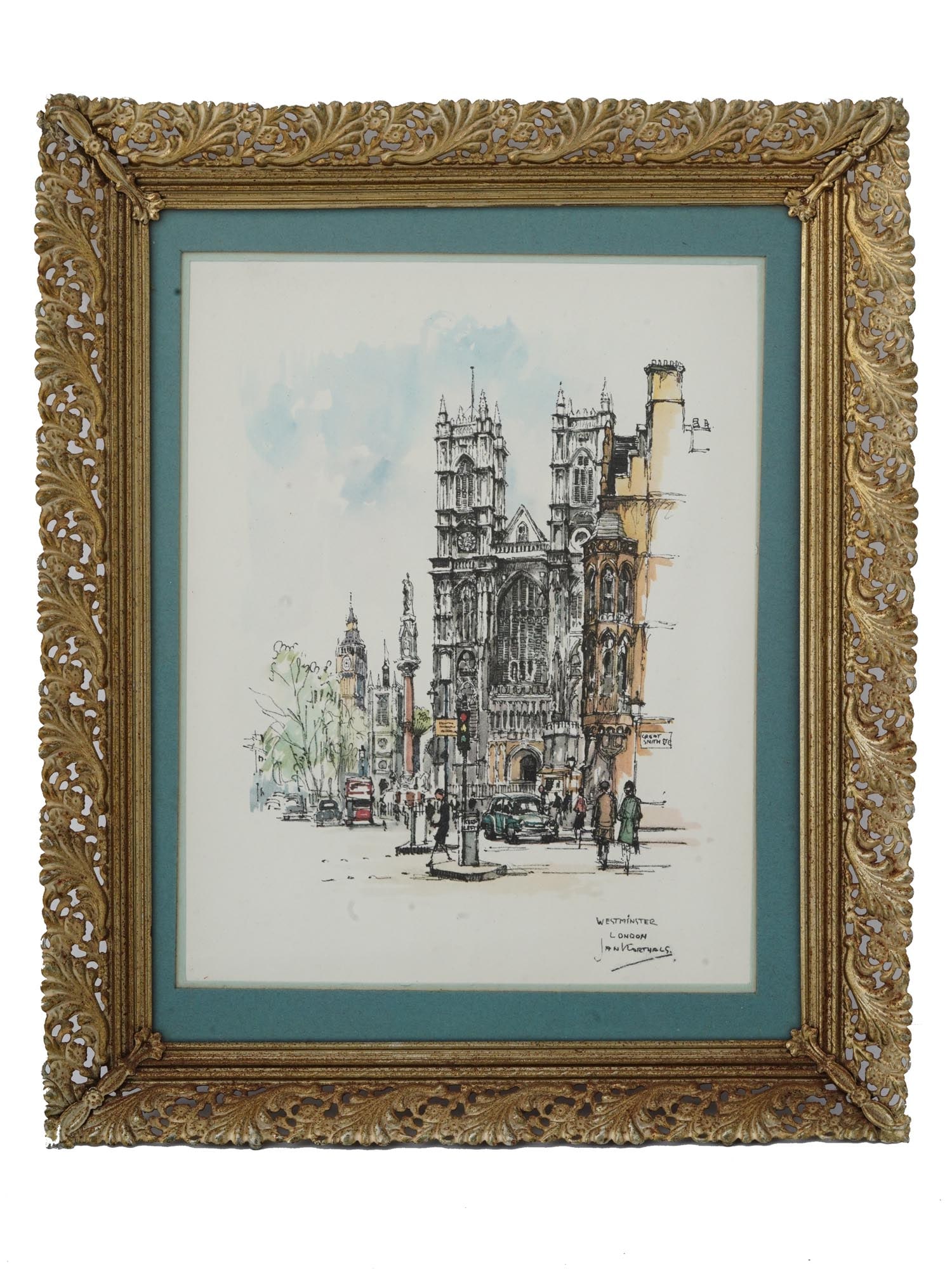 DUTCH LONDON CITYSCAPE LITHOGRAPH BY JAN KORTHALS (1 of 4)