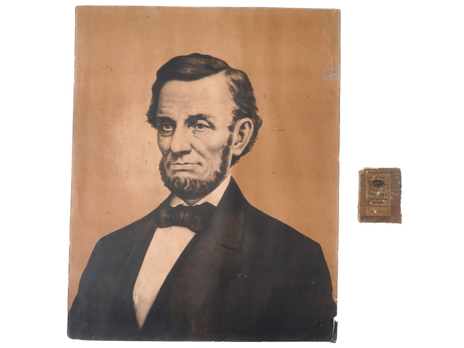 VINTAGE AMERICAN PORTRAIT PRINT OF ABRAHAM LINCOLN (1 of 4)