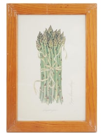 AMERICAN ASPARAGUS COLOR PRINT BY KAREN FRANCES GRAY