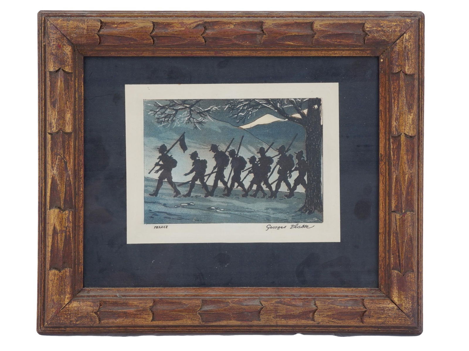 ORIGINAL FRENCH ETCHING BY GEORGES PLASSE FRAMED (1 of 6)