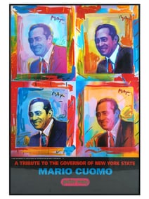 AMERICAN MARIO CUOMO LITHOGRAPH POSTER BY PETER MAX