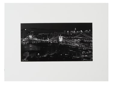 AMERICAN CITYSCAPE ART PRINT BY MICHAEL J LEU SIGNED