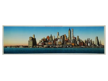 1930S COLOR LITHOGRAPH LANDSCAPE VIEW OF MANHATTAN