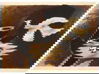 1956 FRENCH COLOR LITHOGRAPH BY GEORGES BRAQUE