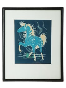 AMERICAN COLOR LITHOGRAPH BY FRANK PAUL VIGIL