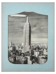 1931 PHOTOGRAPH EMPIRE STATE BUILDING GRAF ZEPPELIN