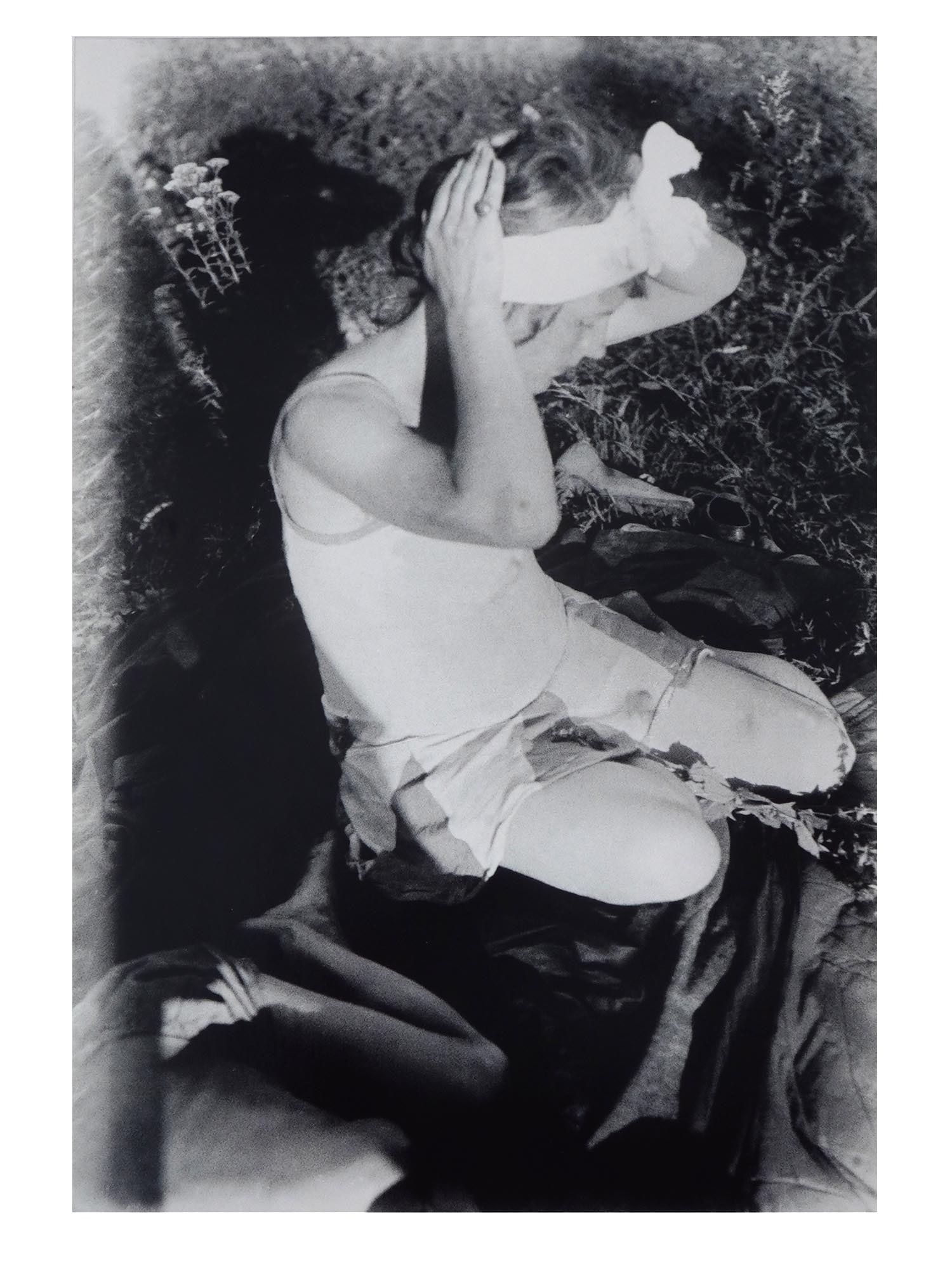 1930 UZBEK SOVIET ERA PORTRAIT PHOTO BY SEMEN MALT: Semen Adolfovich Malt, Uzbek, Soviet era, 1900 to 1968, black and white photograph, Girl with a Headband. Circa: 1930. Printed in 1998 from a glass negative. Inscribed, titled, and dated, on the backs