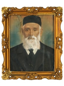 MID CENT JEWISH MAN PORTRAIT PASTEL PAINTING