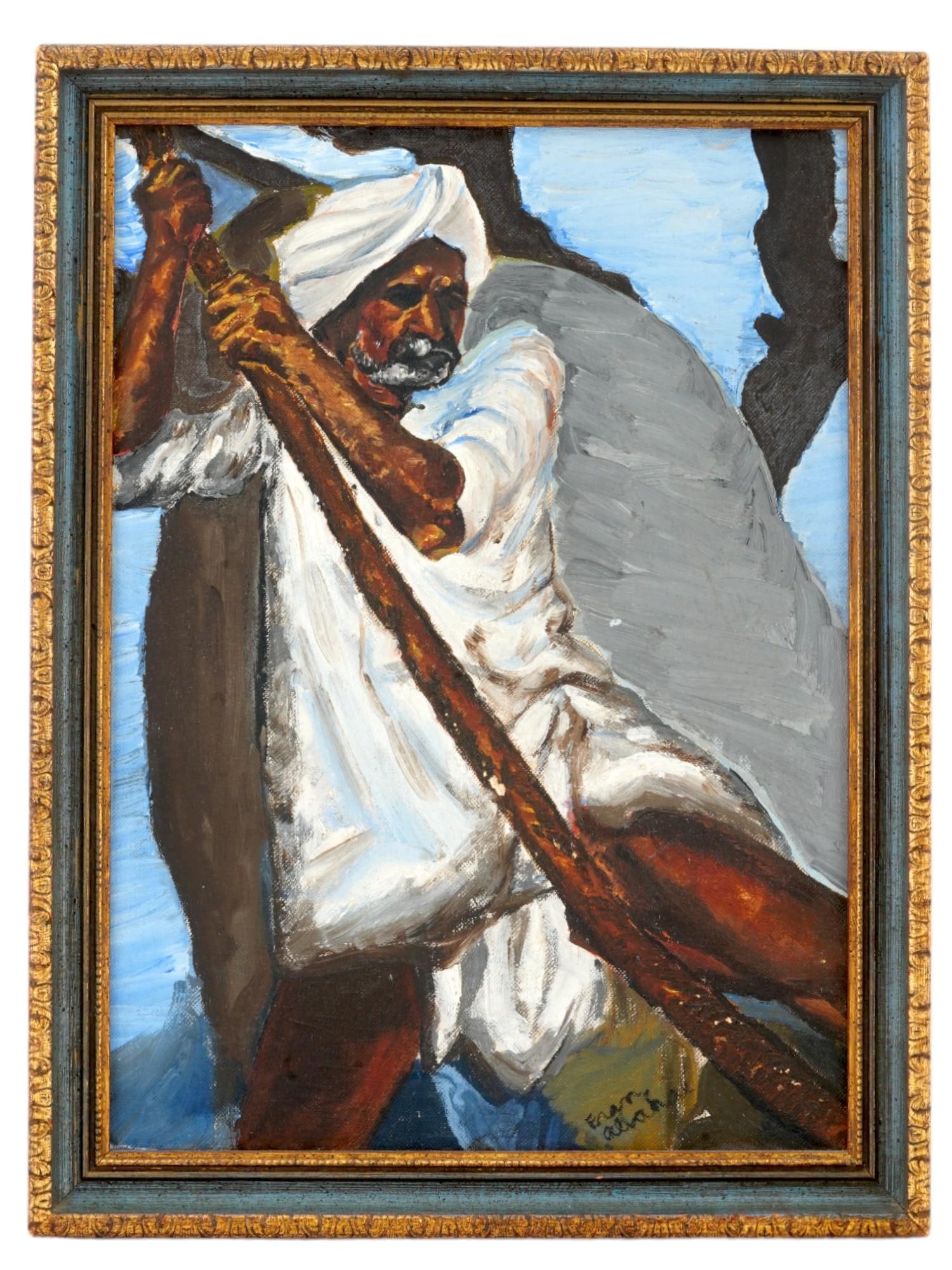 MIDCENT AMERICAN MALE PORTRAIT OIL PAINTING SIGNED (1 of 5)