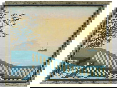 MID CENT BRITISH SEASCPE OIL PAINTING SIGNED