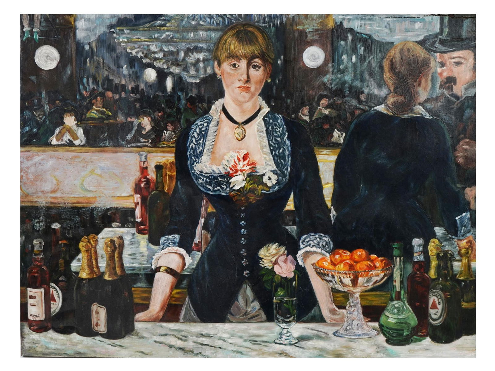 FRENCH PAINTING AFTER EDOUARD MANET BAR FOLIES BERGERE (1 of 6)