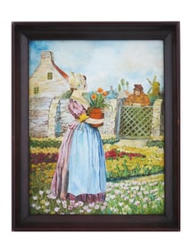 MIDCENT DUTCH GENRE SCENE OIL PAINTING BY O. FRIED