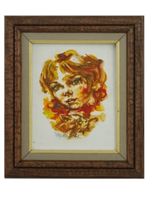 FEMALE PORTRAIT OIL PAINTING BY HYACINTHE KULLER