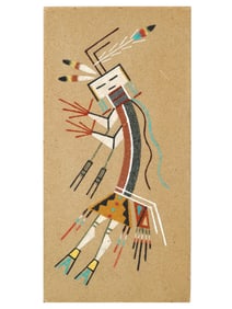 NATIVE AMERICAN SAND ARTWORK BY LESTER JOHNSON