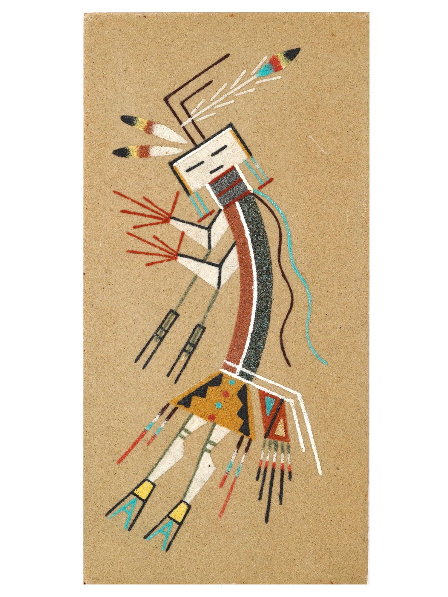 NATIVE AMERICAN SAND ARTWORK BY LESTER JOHNSON (1 of 4)