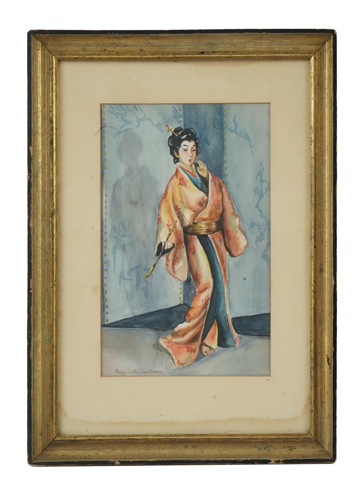 ORIENTAL WATERCOLOR PAINTING BY PEGGY LORA WOODBURN (1 of 4)