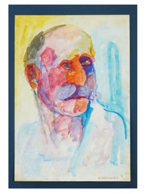 PORTRAIT WATERCOLOR PAINTING BY ABRAHAM WALKOWITZ
