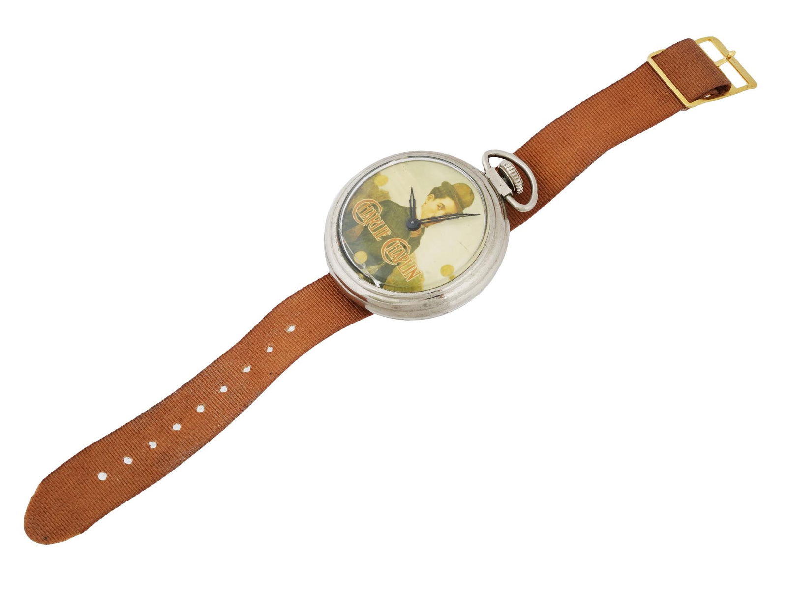 VINTAGE CHARLIE CHAPLIN POCKET WATCH WITH BRACELET (1 of 4)