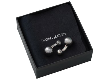 VINTAGE GEORG JENSEN STERLING SILVER CUFFLINKS IOB