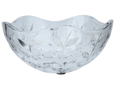 TIFFANY AND CO FLORAL VINE CRYSTAL BOWL CA 1990S