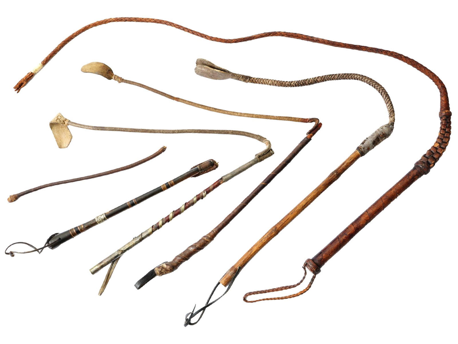 COLLECTION OF ASSORTED RIDING CROPS AND EGEE WHIPS (1 of 5)
