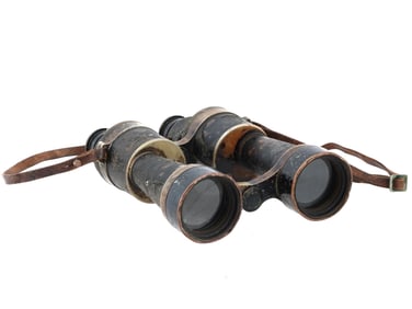 ANTIQUE WWI ERA FRENCH AIR FORCE MILITARY BINOCULARS