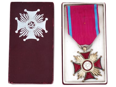 POLISH BADGE CROSS OF MERIT FOR BRAVERY IPB