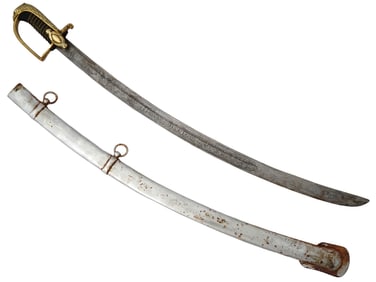 ANTIQUE POLISH OFFICERS CEREMONIAL SWORD W SCABBARD