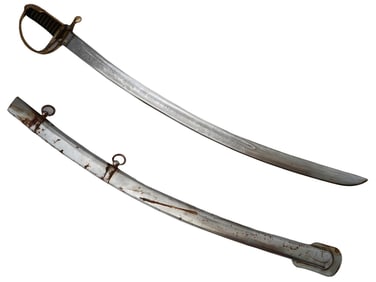 ANTIQUE POLISH ETCHED OFFICERS SWORD WITH SCABBARD