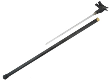 CHINESE SWORD CANE WITH DRAGON HEAD HANDEL