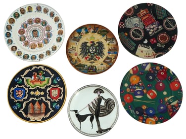 VINTAGE PORCELAIN AND CERAMIC DECORATIVE PLATES