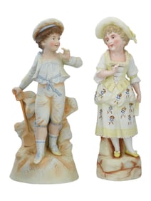 LARGE VINTAGE PORCELAIN CHILDREN FIGURINES