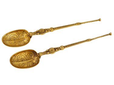 ANTIQUE BRITISH EDWARD VII CORONATION ANOINTING SPOONS