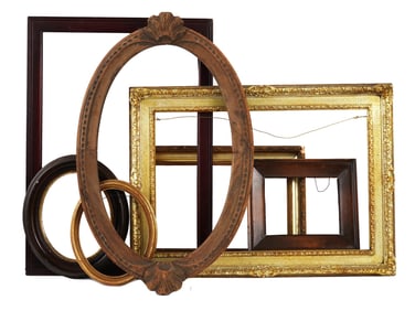 VINTAGE NATURAL WOOD AND ORNATE PAINTING FRAMES