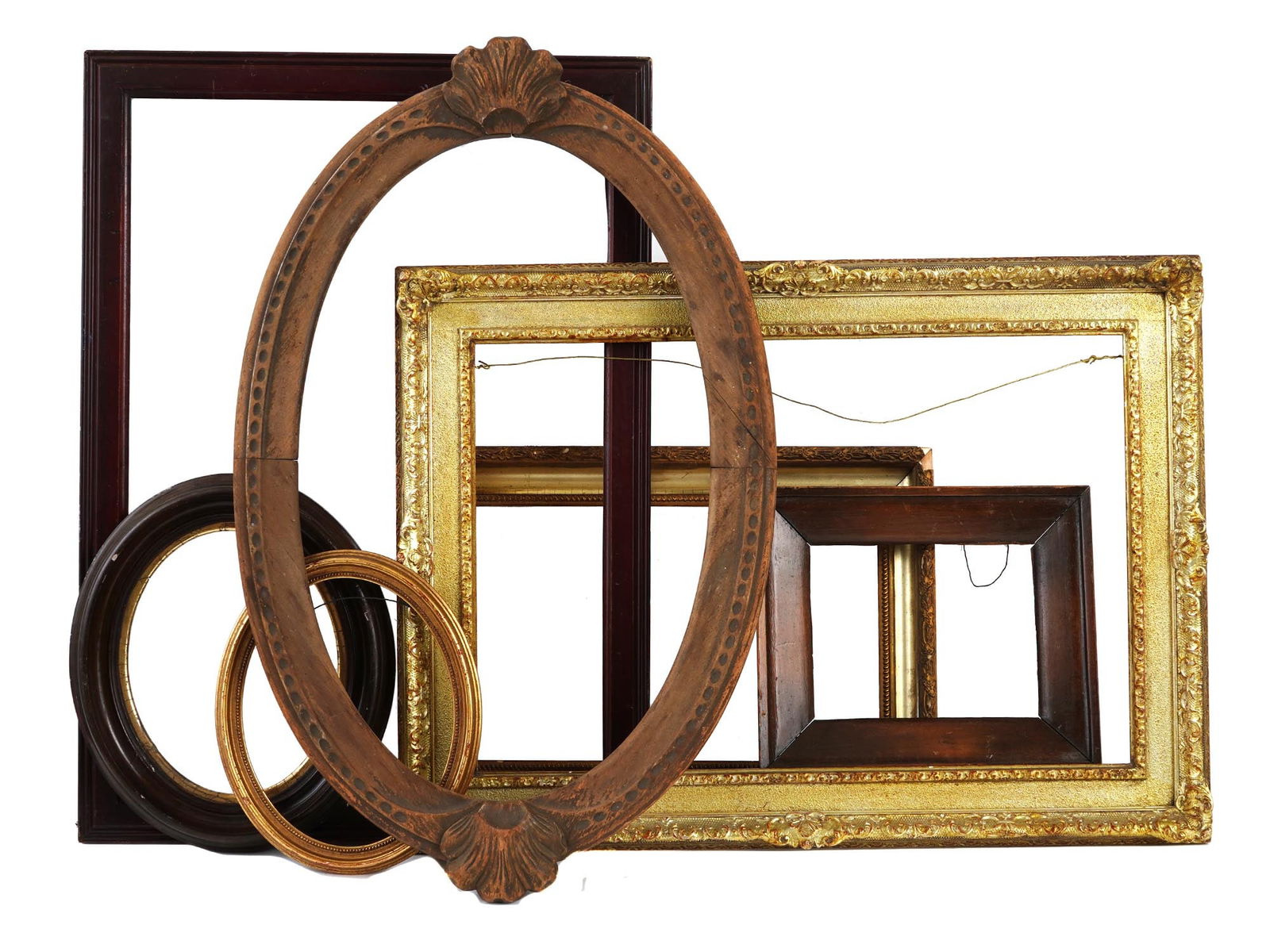 VINTAGE NATURAL WOOD AND ORNATE PAINTING FRAMES (1 of 8)