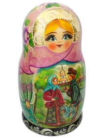 LARGE LIMITED ED RUSSIAN MATRYOSHKA DOLL W PAINTING