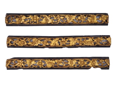 THREE EUROPEAN HAND CARVED RELIEF WOODEN PIECES