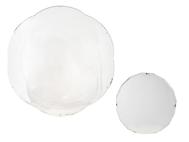 TWO VINTAGE AMERICAN ROUND MIRRORS 1970S