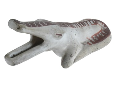 VINTAGE CERAMIC ALLIGATOR FIGURINE MID 20TH CEN