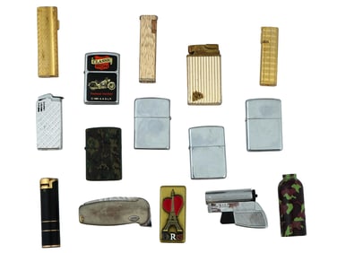 VINTAGE POCKET LIGHTERS BY ZIPPO BRAVO PETERSON