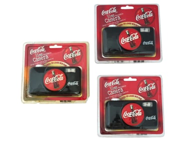 1999 COCA COLA 35MM CAMERAS BUILT IN FLASH
