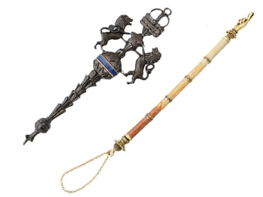 SET OF TWO JUDAICA YAD TORAH POINTERS