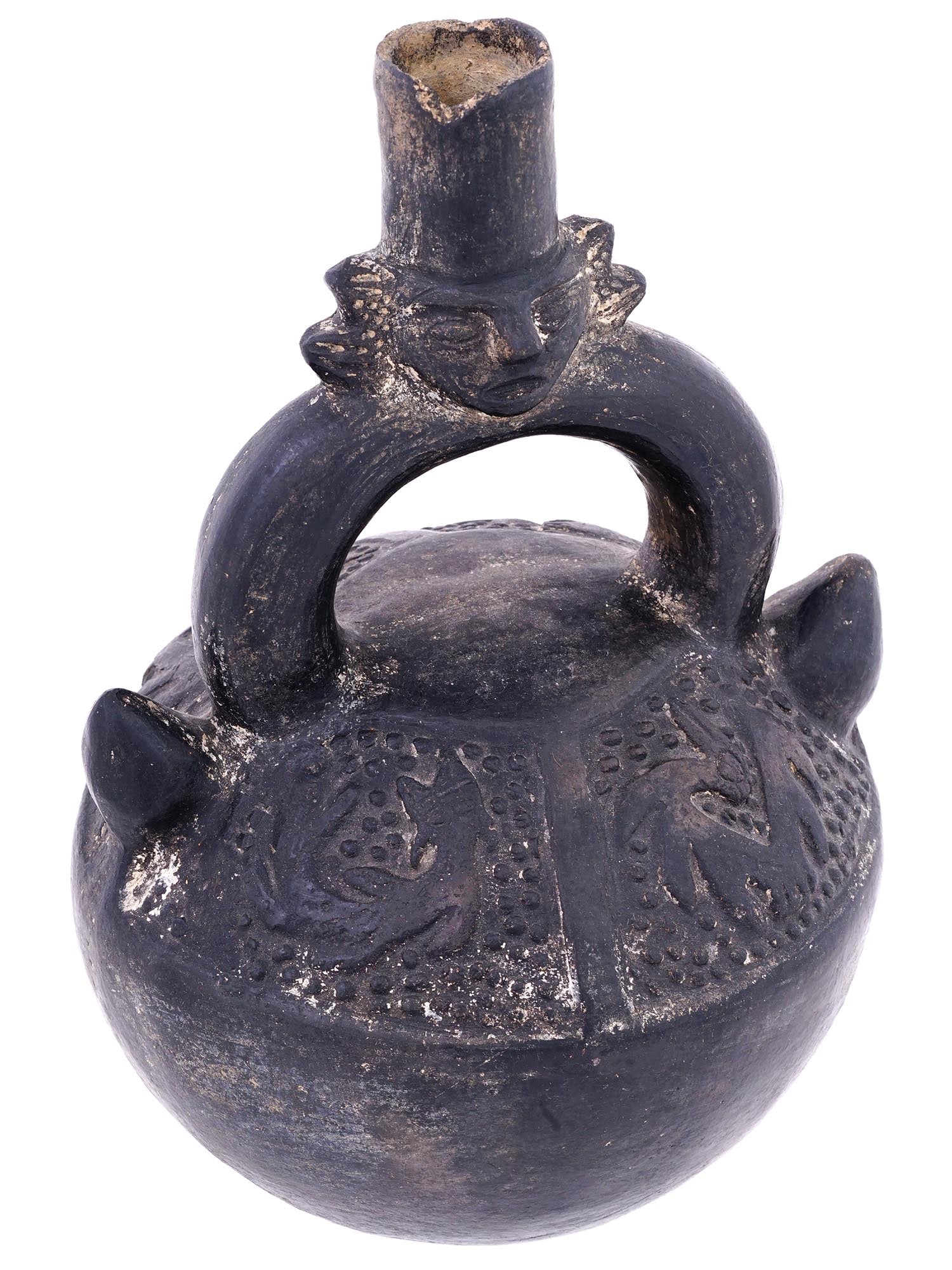 ANCIENT PRE COLUMBIAN CHIMU POTTERY CERAMIC VESSEL (1 of 8)