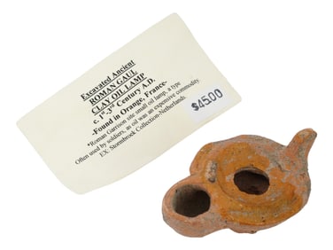 1ST TO 3RD CENTURY ANCIENT ROMAN GAUL CLAY OIL LAMP