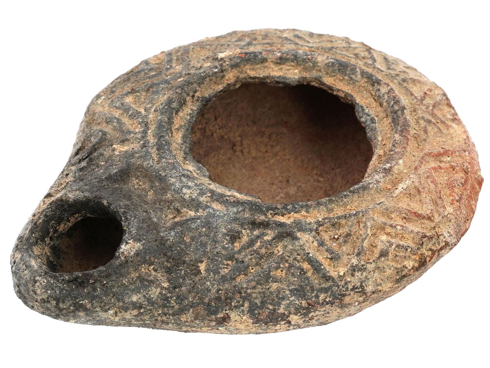 ANCIENT ROMAN FROG TYPE TERRACOTTA POTTERY OIL LAMP (1 of 9)