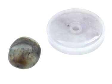 LOT OF CHINESE JADEITE BI DISK HETIAN CELADON STONE