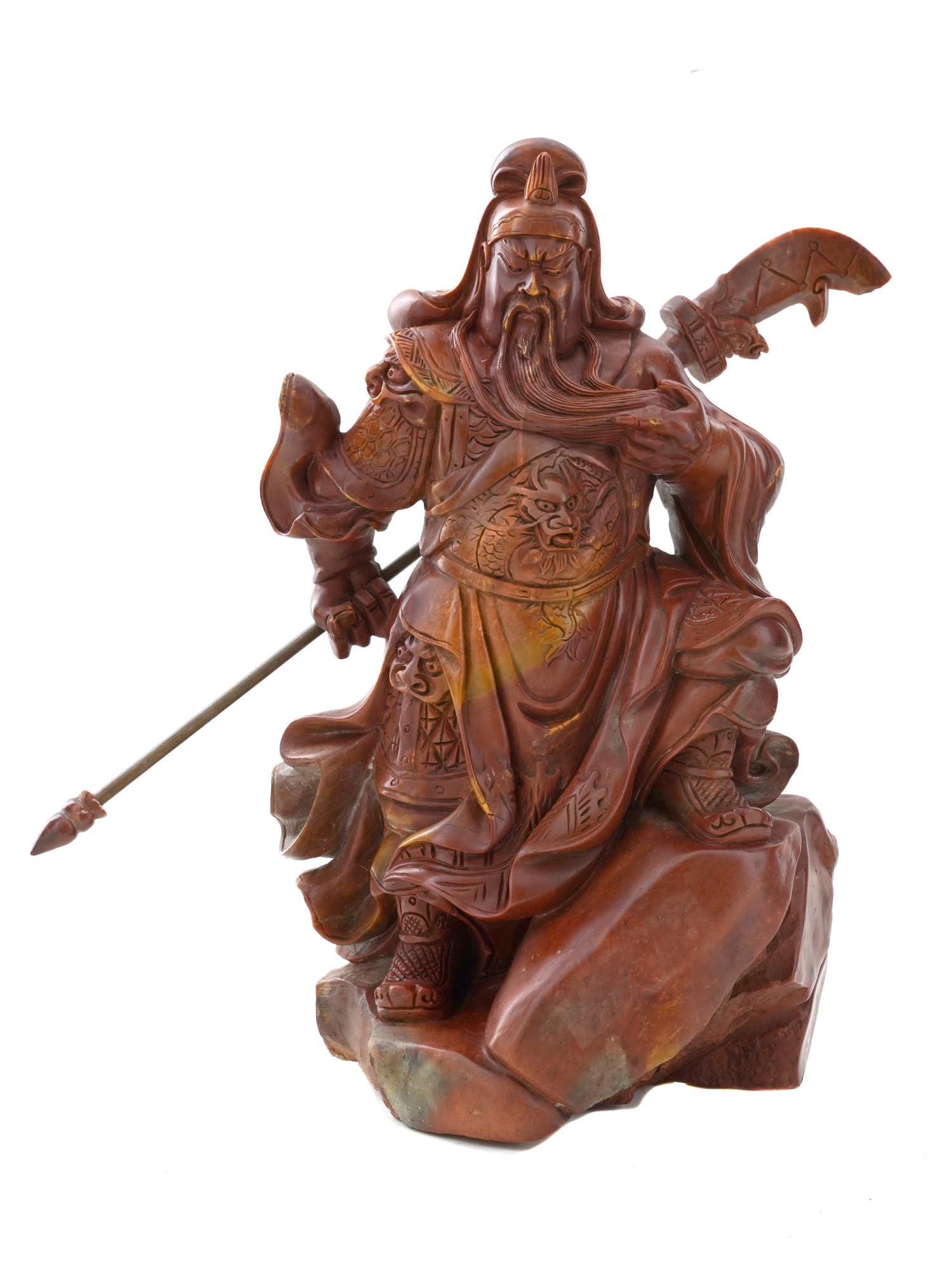 VINTAGE CHINESE SHOUSHAN GUAN YU GONG FIGURINE (1 of 6)